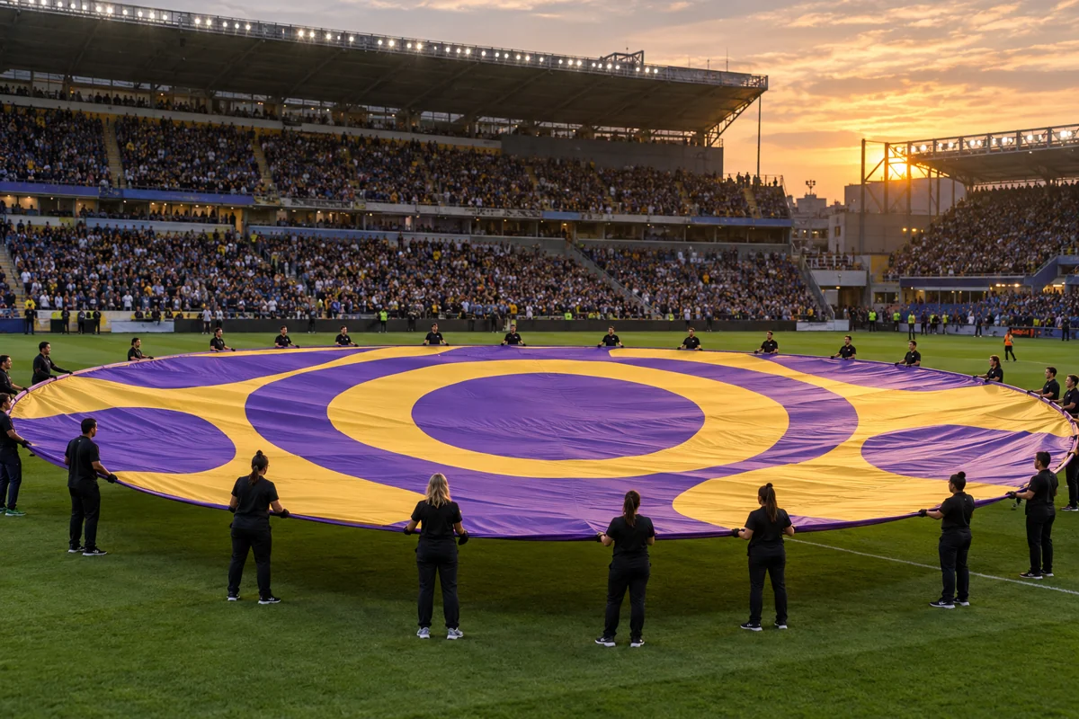 Giant Stadium & Pitch Presentation Flags Supplier in UAE