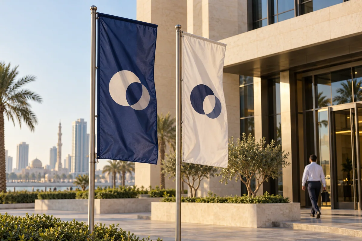 Horizontal Company Flag Supplier UAE