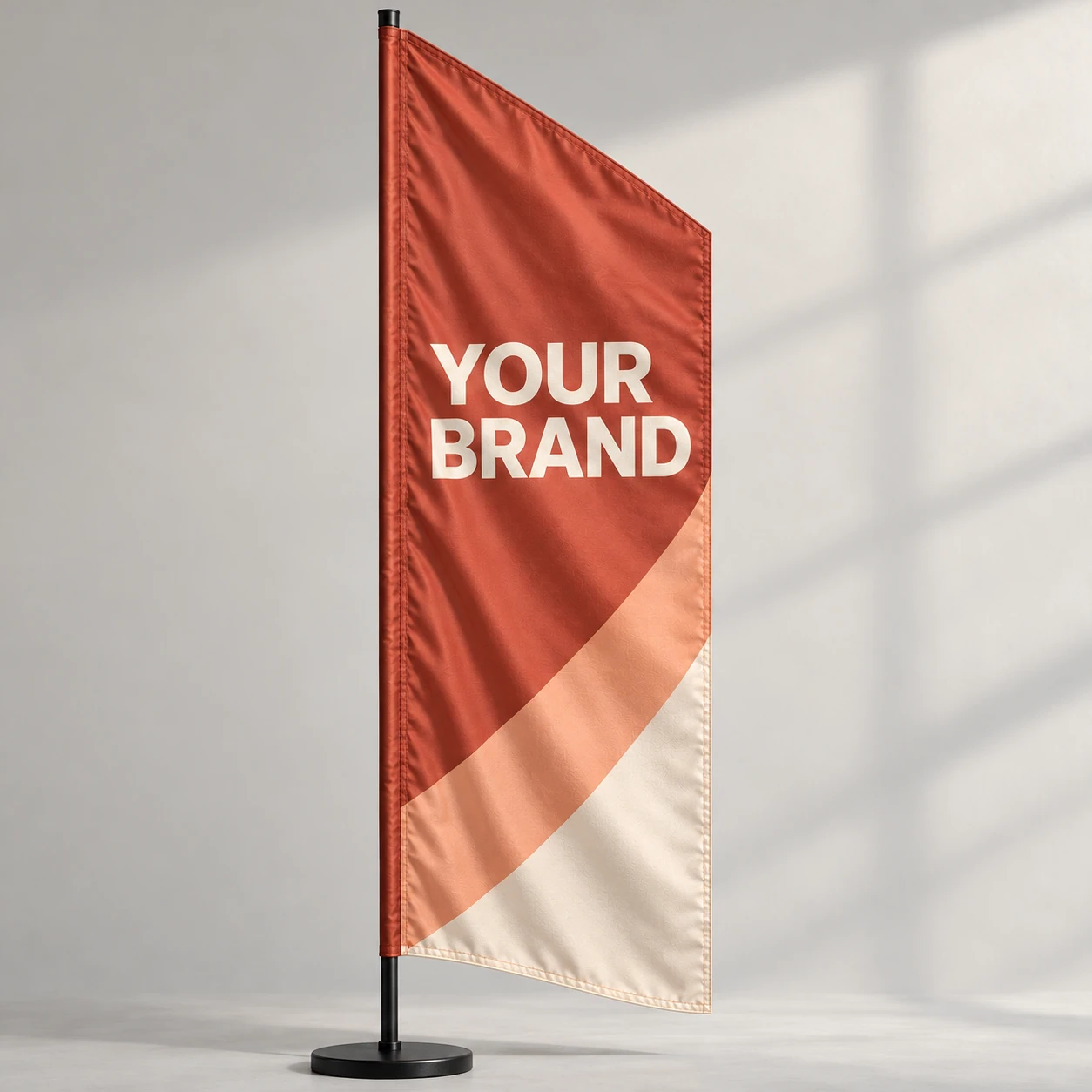 Angled-Top Advertising Flag Supplier UAE